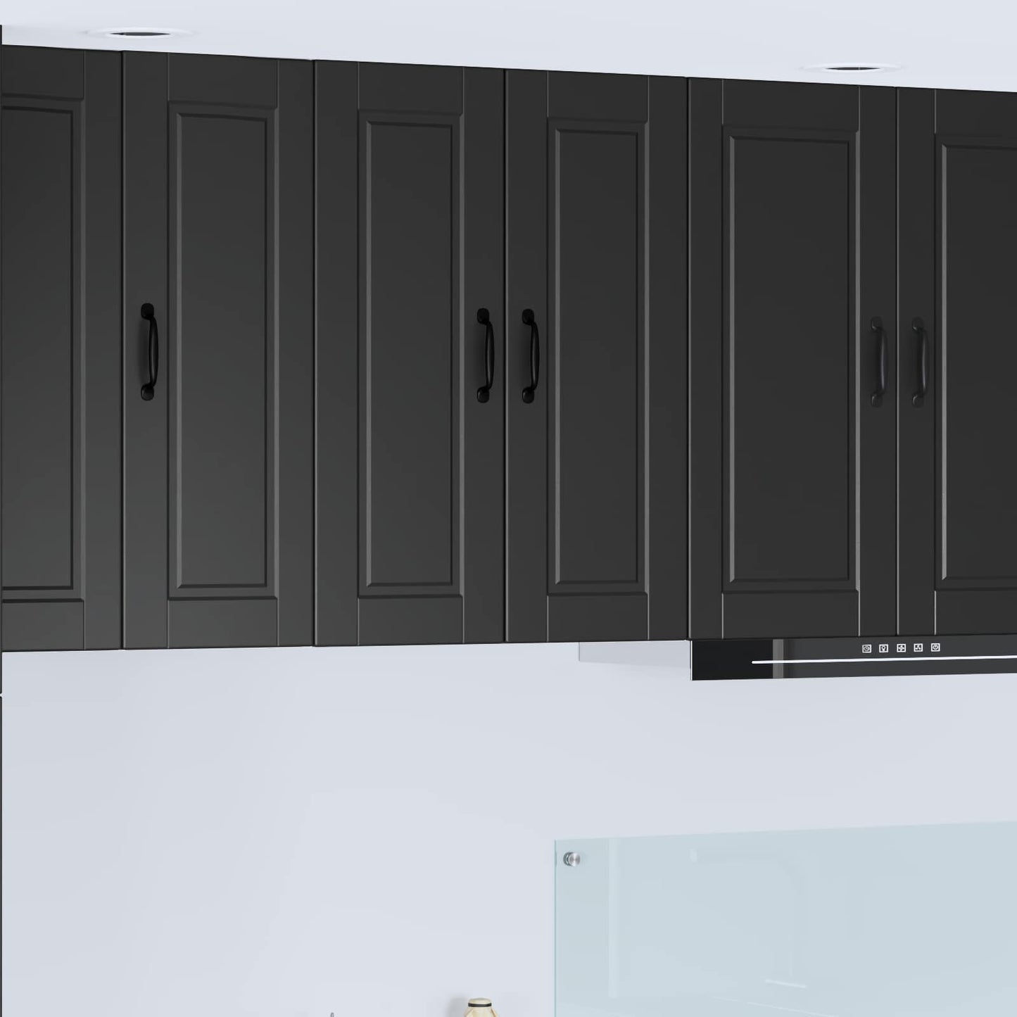 Wandschrank PORTO Schwarz 60 x 31 x 80 cm Holzwerkstoff