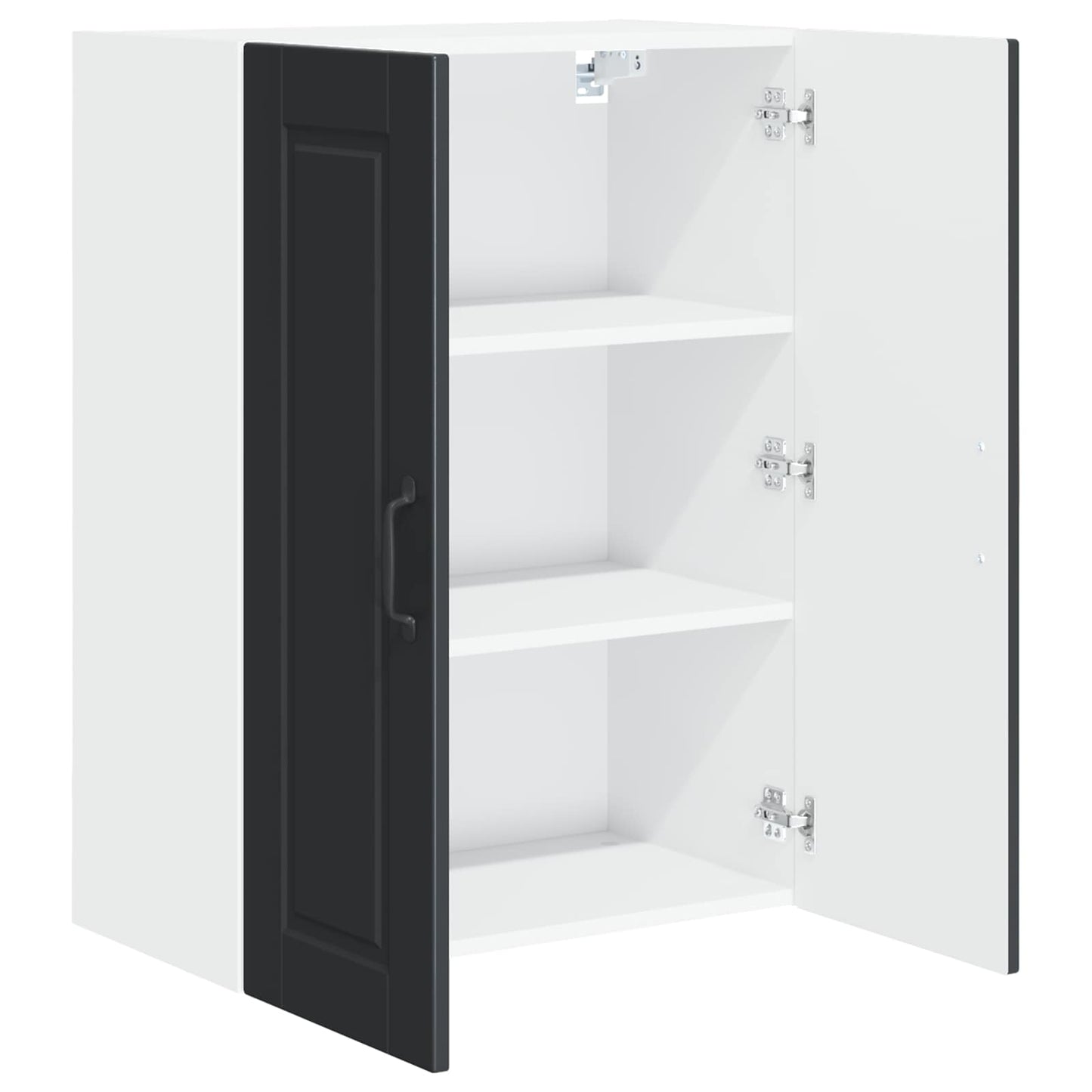 Wandschrank PORTO Schwarz 60 x 31 x 80 cm Holzwerkstoff