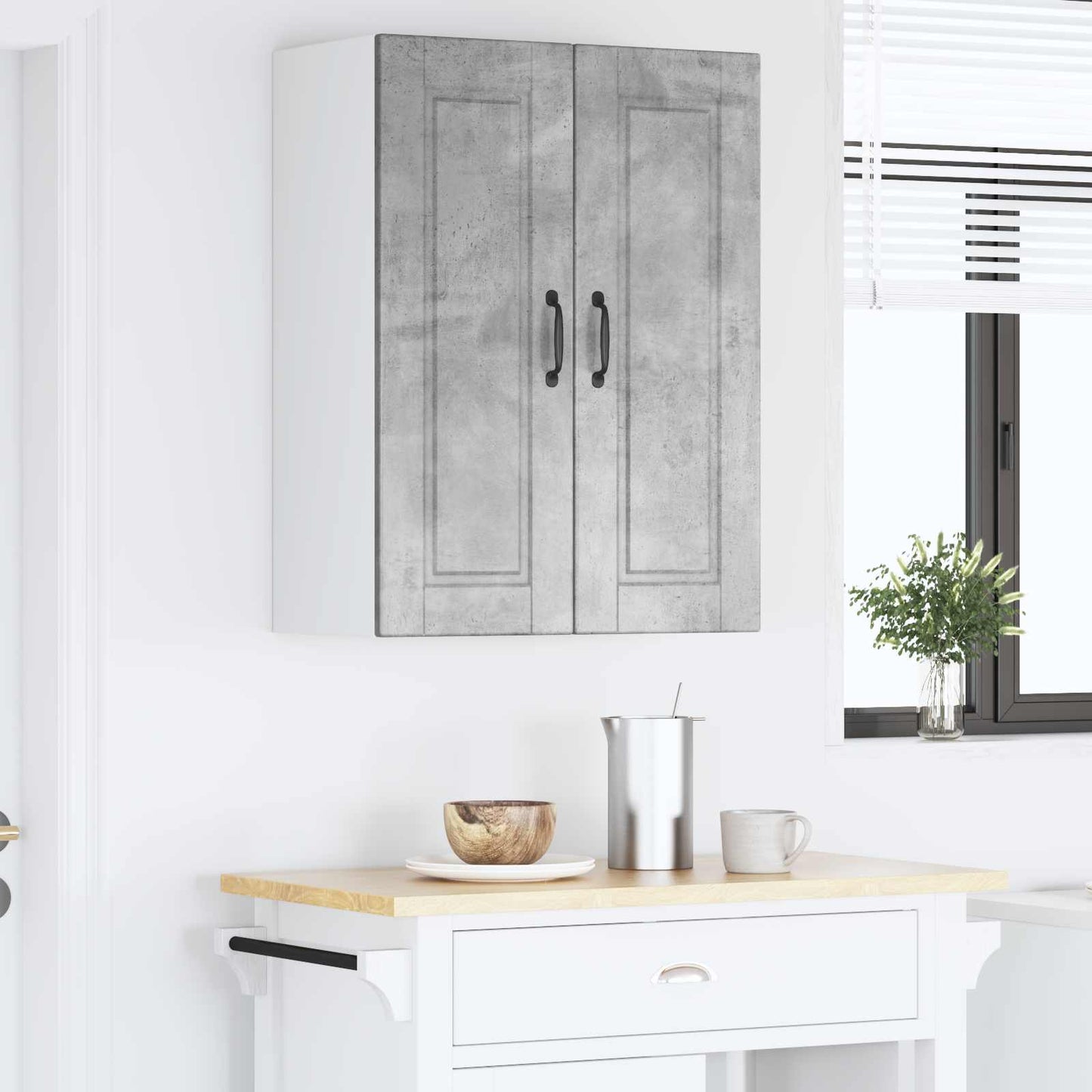 Wandschrank PORTO Beton Grau 60 x 31 x 80 cm Holzwerkstoff