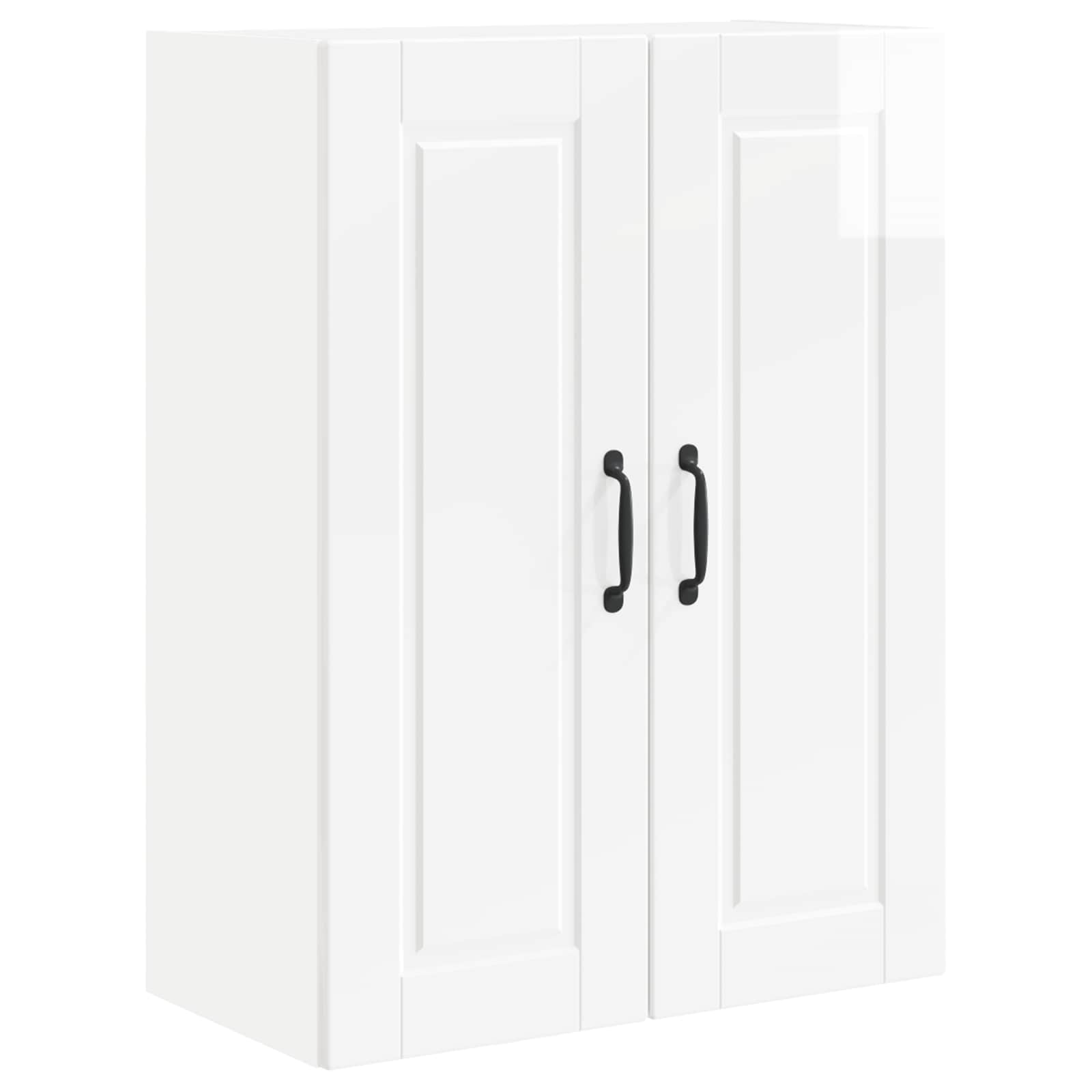 Wandschrank PORTO Hochglanz Weiß 60 x 31 x 80 cm Holzwerkstoff