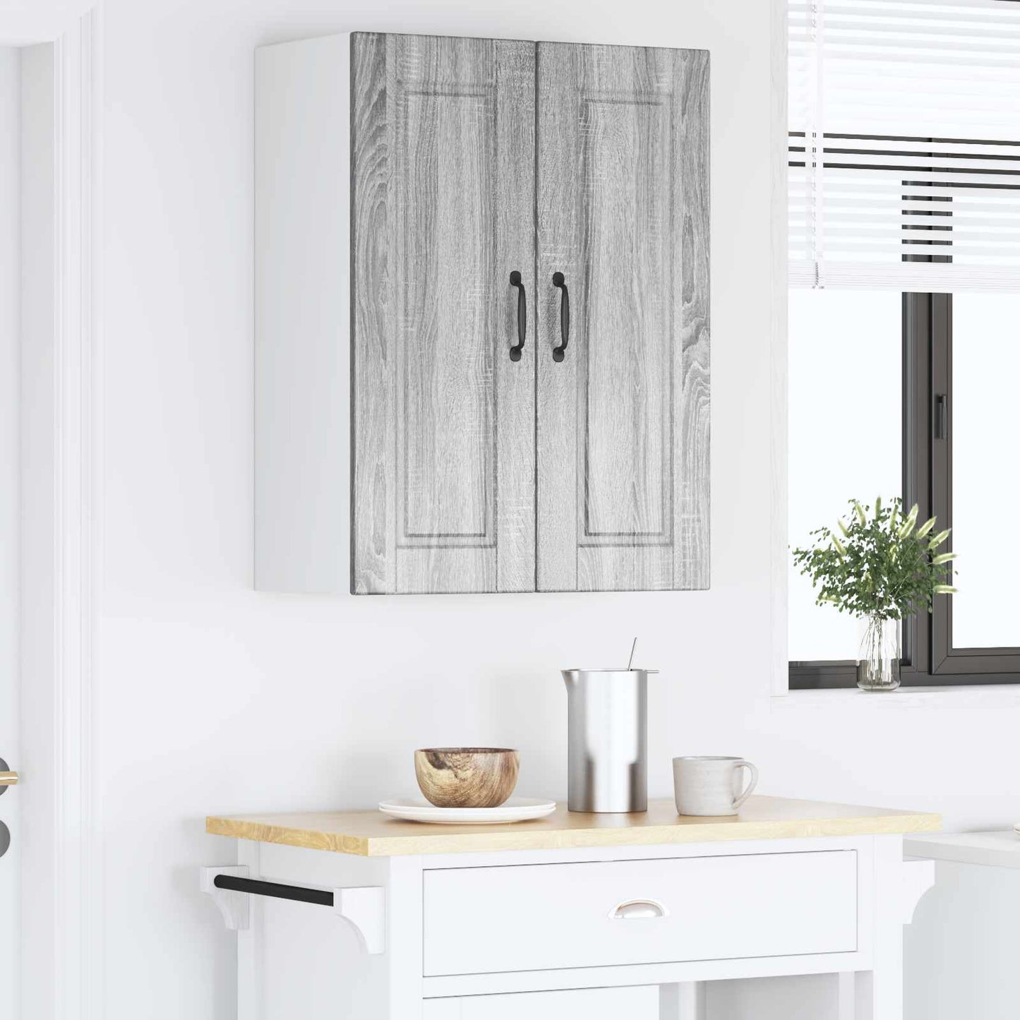Wandschrank PORTO Graues Sonoma 60 x 31 x 80 cm Holzwerkstoff
