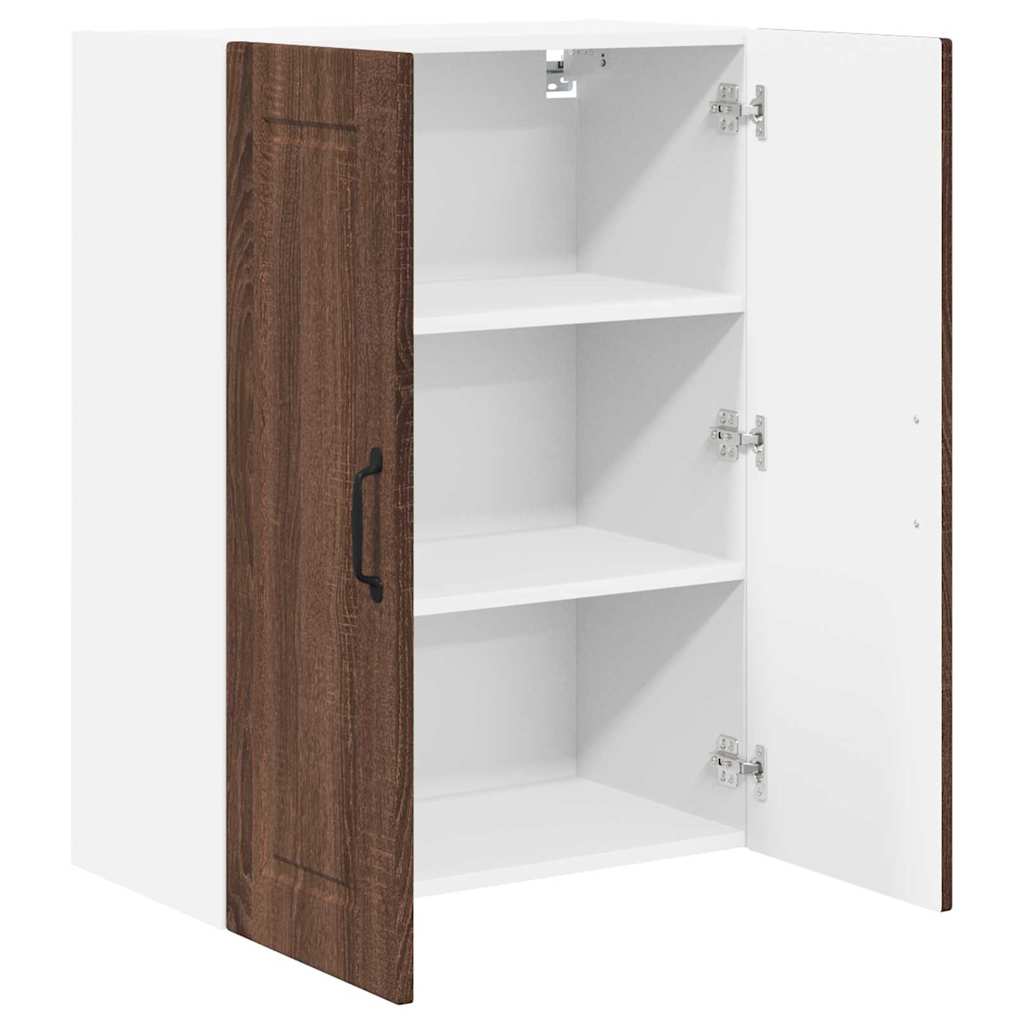 Küchenwandschrank mit Regal Braun Eichen-Optik 60 x 31 x 80 cm