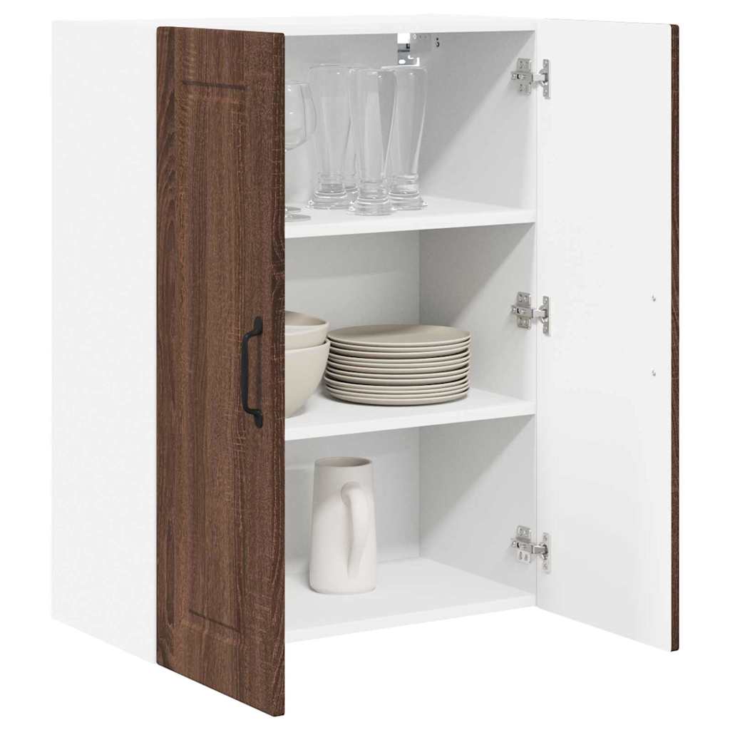 Küchenwandschrank mit Regal Braun Eichen-Optik 60 x 31 x 80 cm