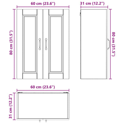 Wandschrank PORTO Artisan-Eiche 60 x 31 x 80 cm Holzwerkstoff
