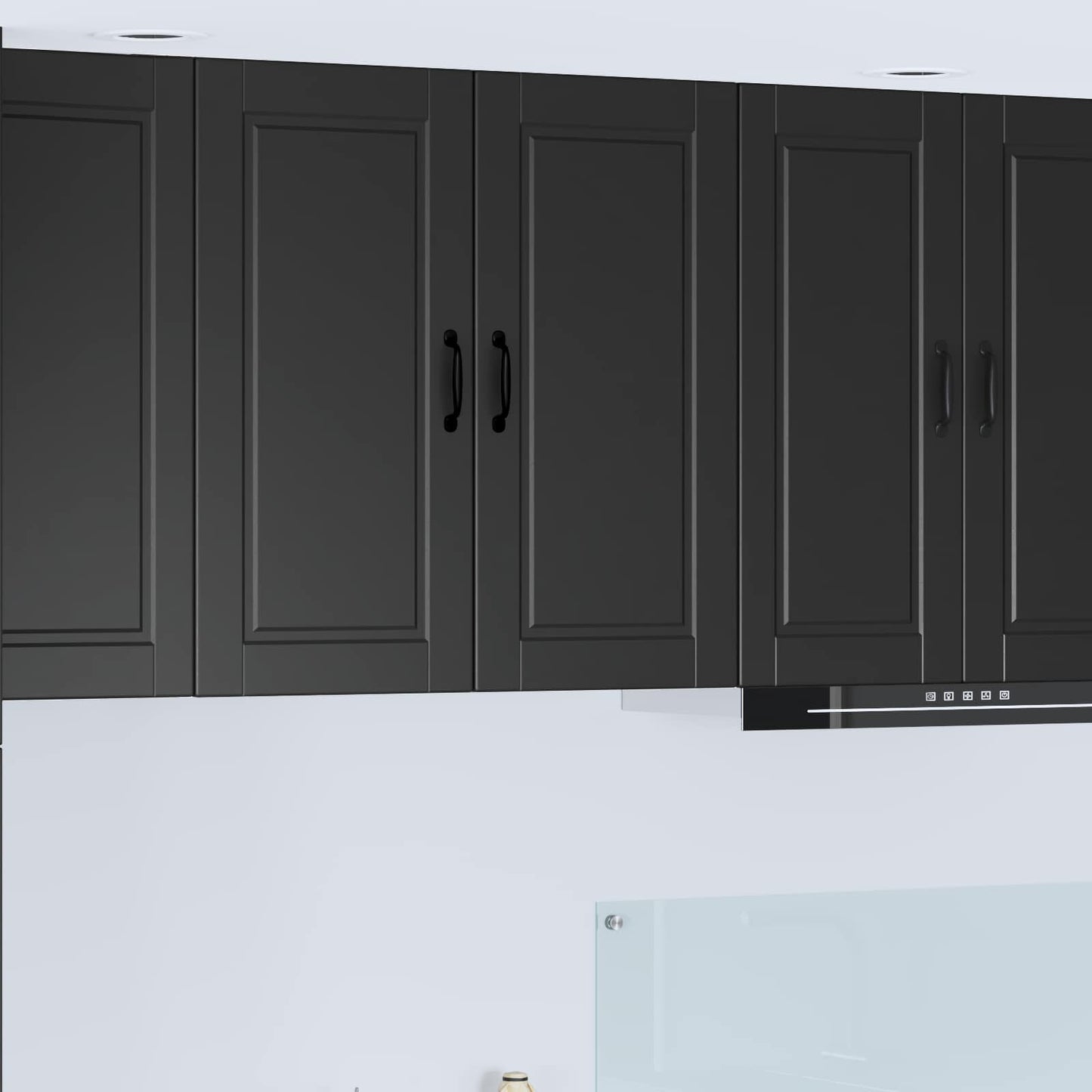 Wandschrank PORTO Schwarz 80 x 31 x 80 cm Holzwerkstoff
