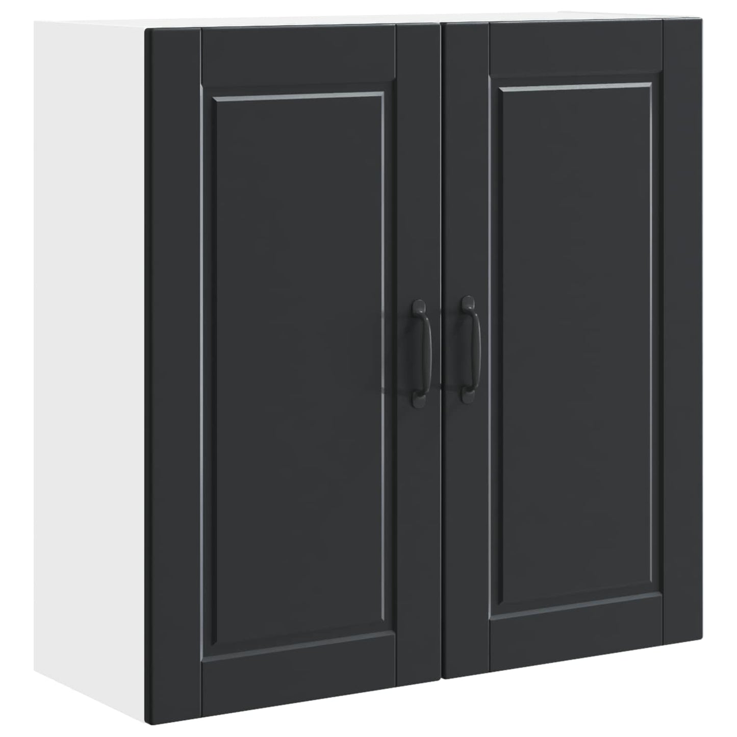 Wandschrank PORTO Schwarz 80 x 31 x 80 cm Holzwerkstoff