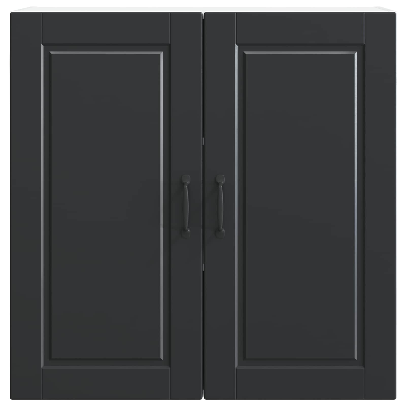 Wandschrank PORTO Schwarz 80 x 31 x 80 cm Holzwerkstoff