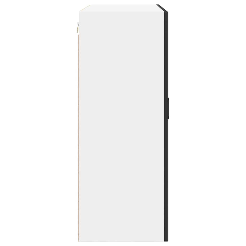 Küchenwandschrank mit Tür Schwarz 80 x 31 x 80 cm Holzwerkstoff