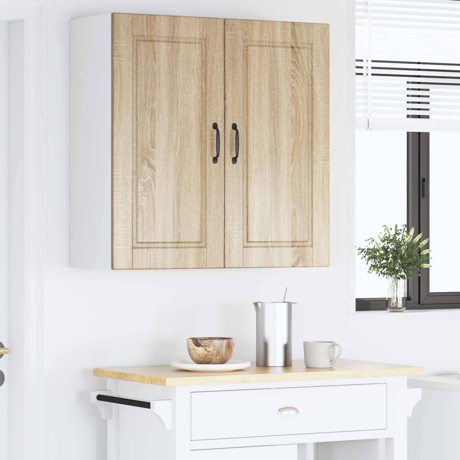 Wandschrank PORTO Sonoma-Eiche 80 x 31 x 80 cm Holzwerkstoff