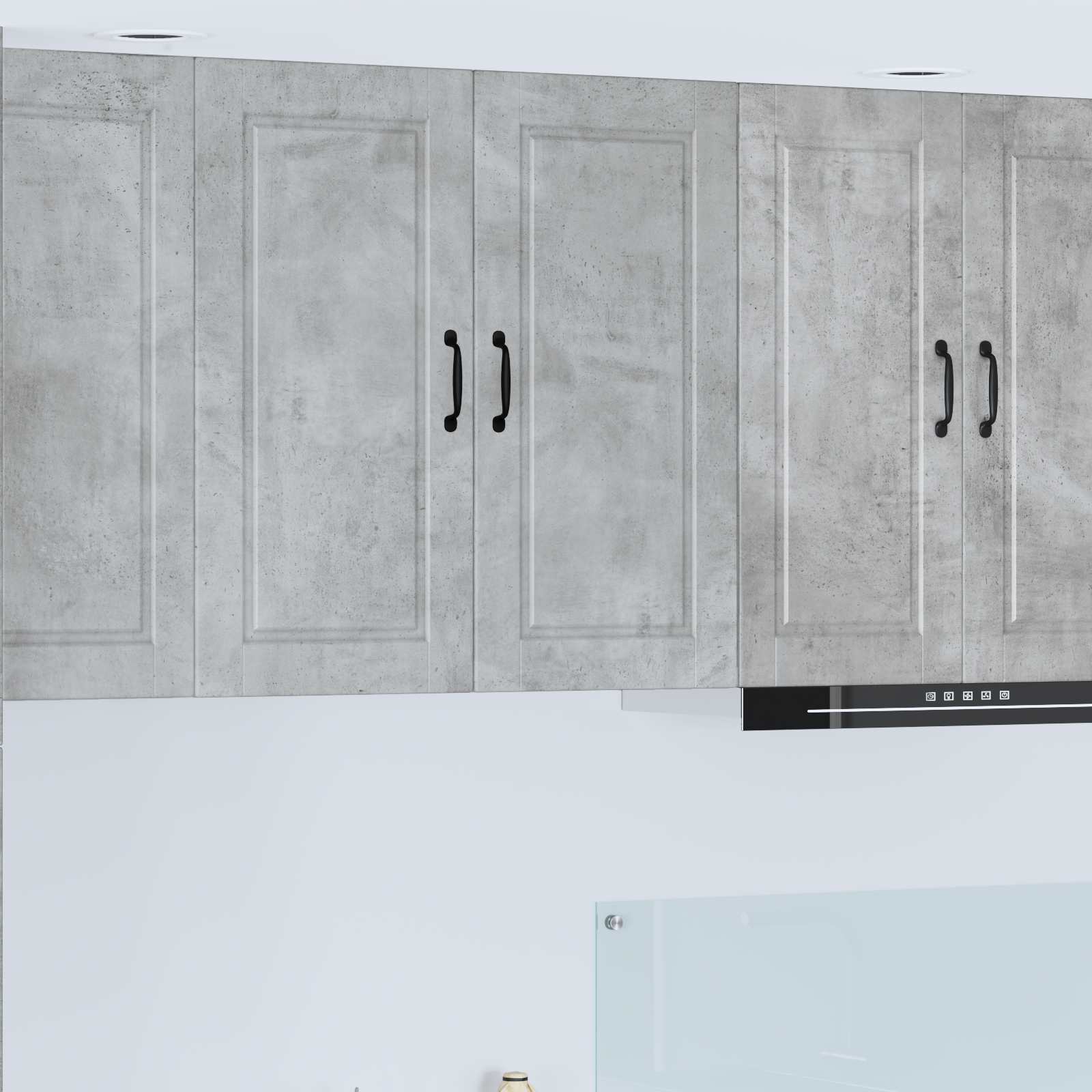 Wandschrank PORTO Beton Grau 80 x 31 x 80 cm Holzwerkstoff