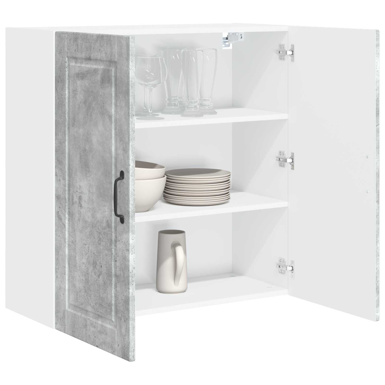 Wandschrank PORTO Beton Grau 80 x 31 x 80 cm Holzwerkstoff