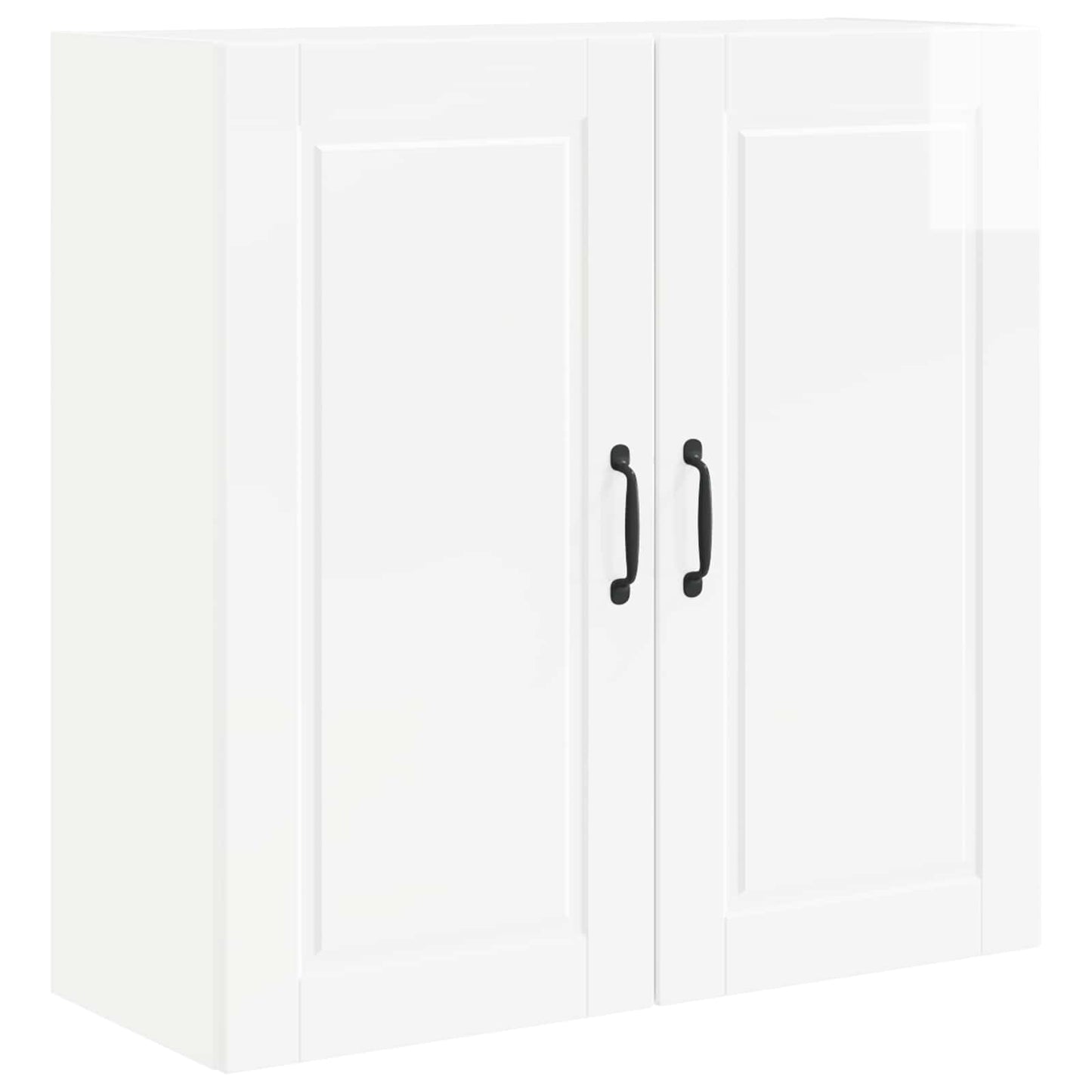 Wandschrank PORTO Hochglanz Weiß 80 x 31 x 80 cm Holzwerkstoff