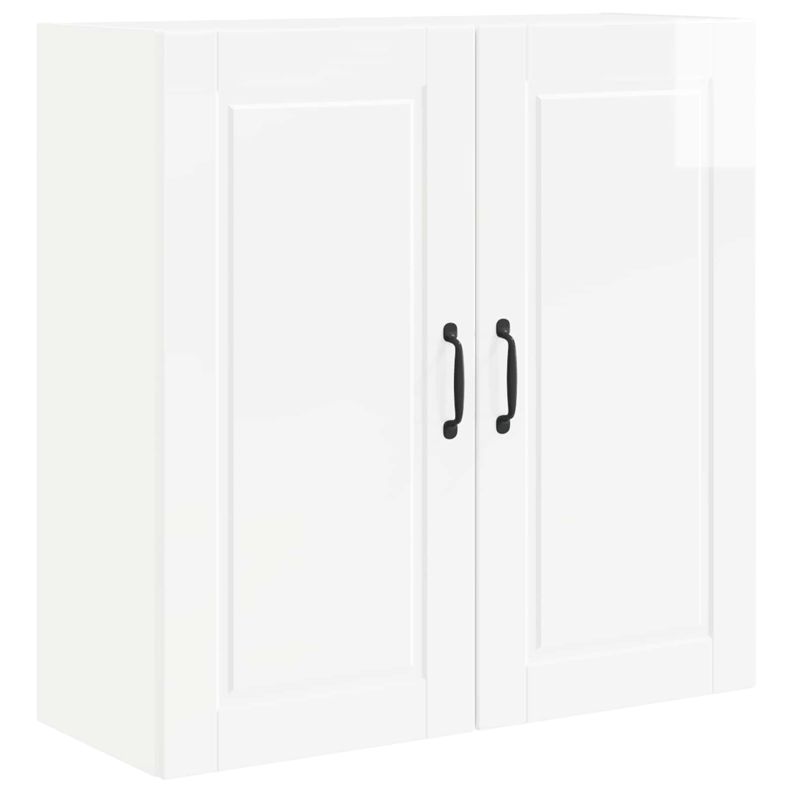Wandschrank PORTO Hochglanz Weiß 80 x 31 x 80 cm Holzwerkstoff