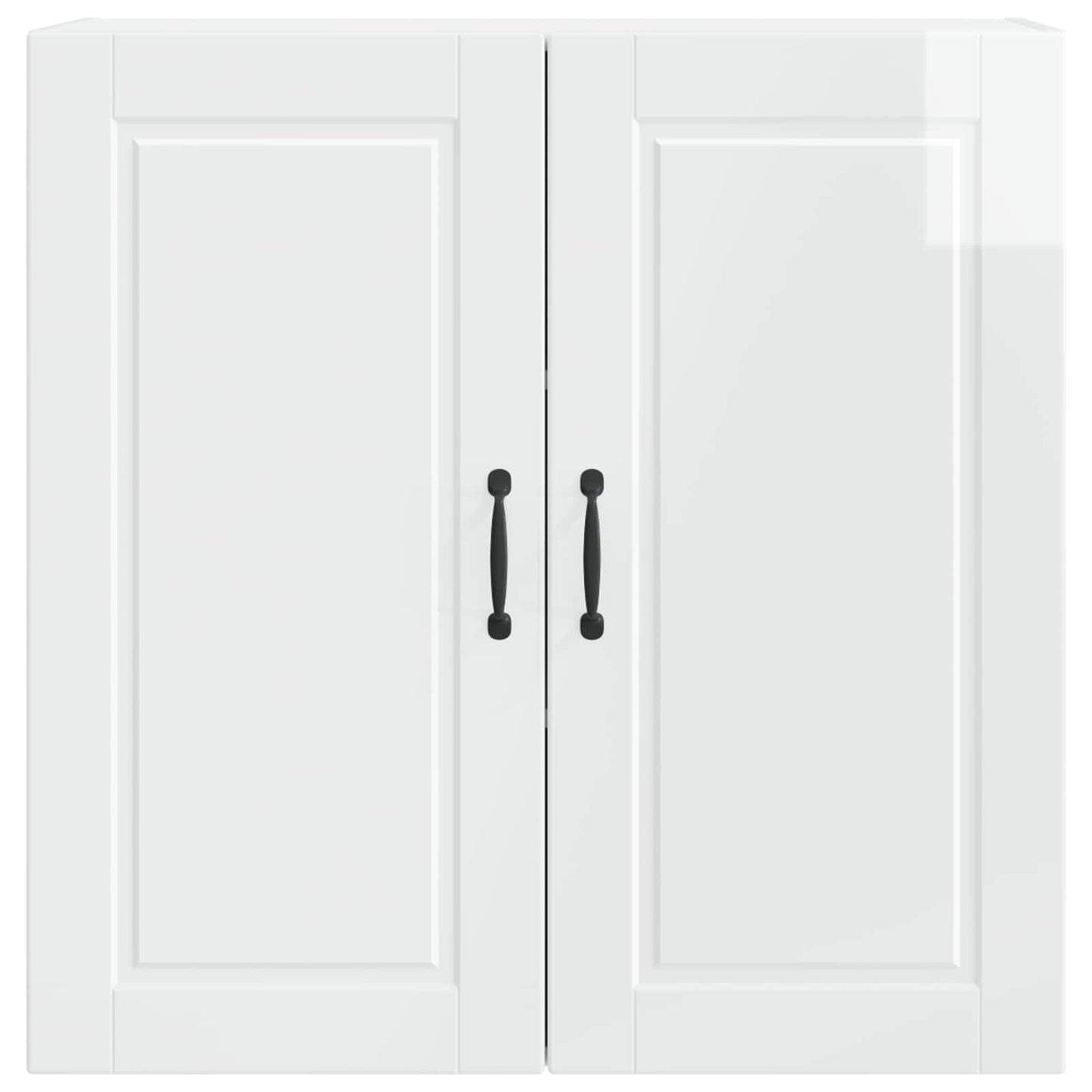 Wandschrank PORTO Hochglanz Weiß 80 x 31 x 80 cm Holzwerkstoff