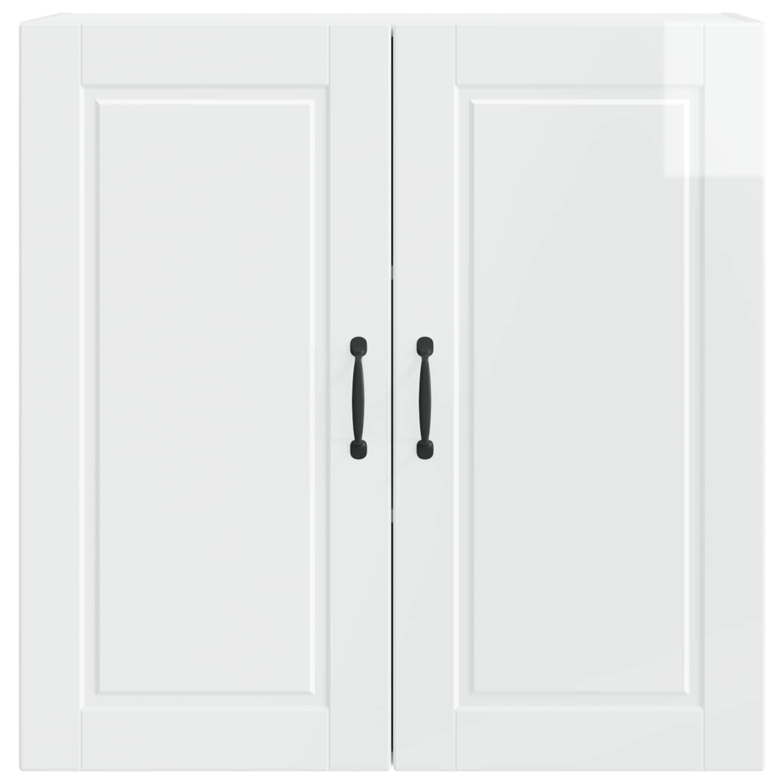 Wandschrank PORTO Hochglanz Weiß 80 x 31 x 80 cm Holzwerkstoff
