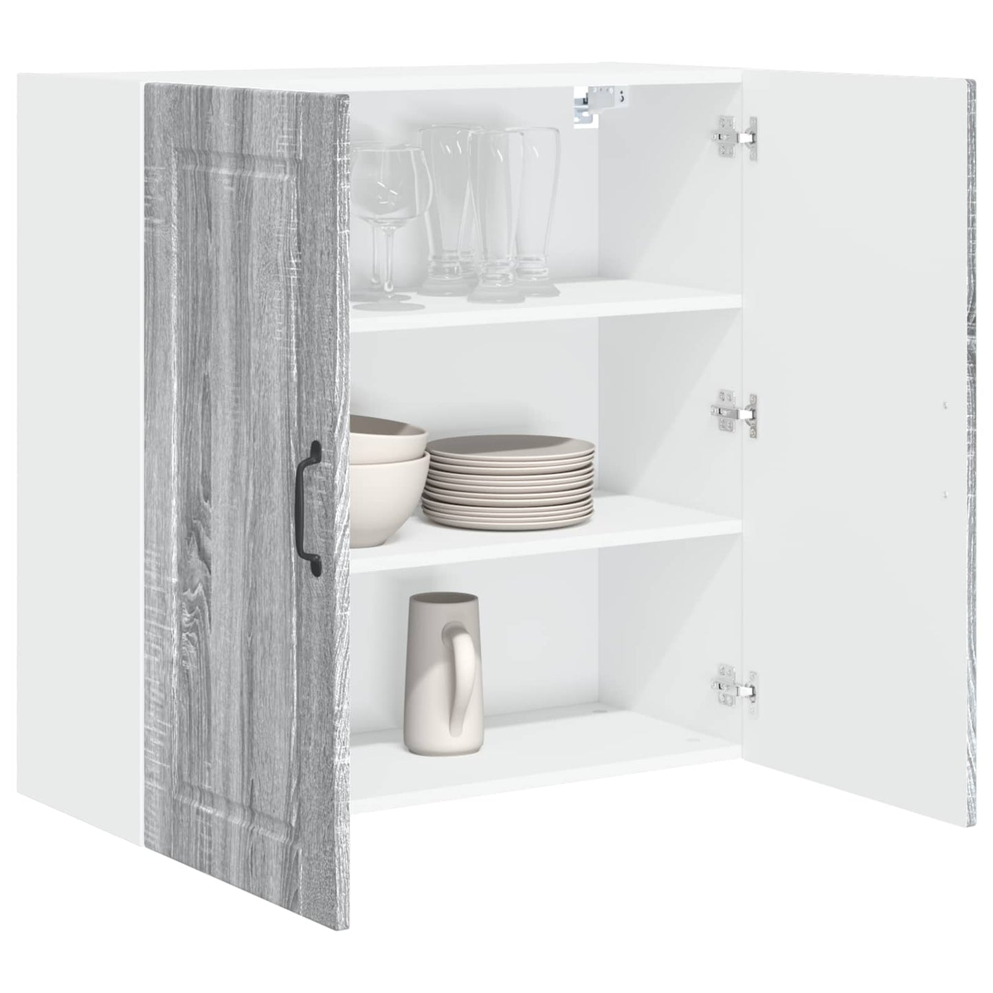 Wandschrank PORTO Graues Sonoma 80 x 31 x 80 cm Holzwerkstoff