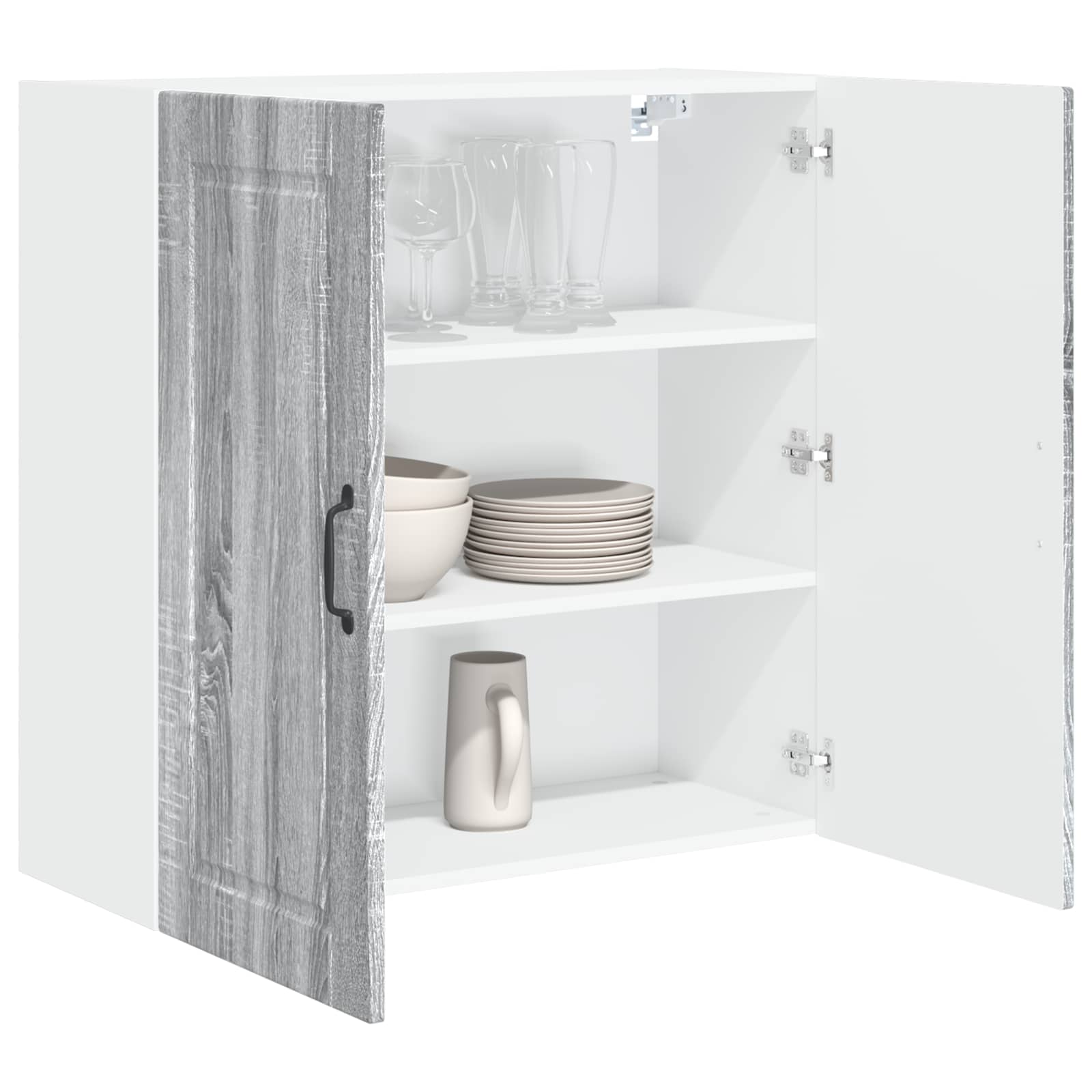Wandschrank PORTO Graues Sonoma 80 x 31 x 80 cm Holzwerkstoff