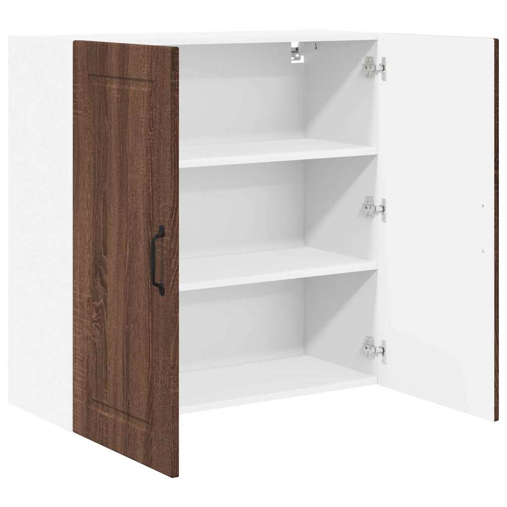 Küchenwandschrank mit Regal Braun Eichen-Optik 80 x 31 x 80 cm