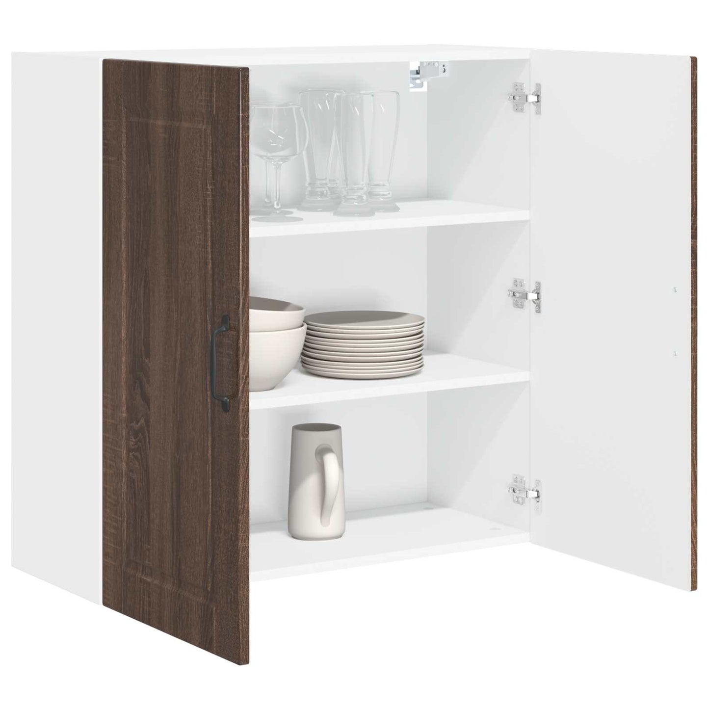Wandschrank PORTO Braun Eichen-Optik 80 x 31 x 80 cm