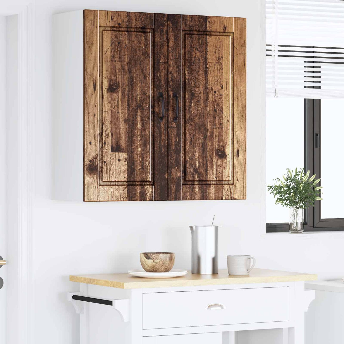 Wandschrank PORTO Altholz 80 x 31 x 80 cm Holzwerkstoff