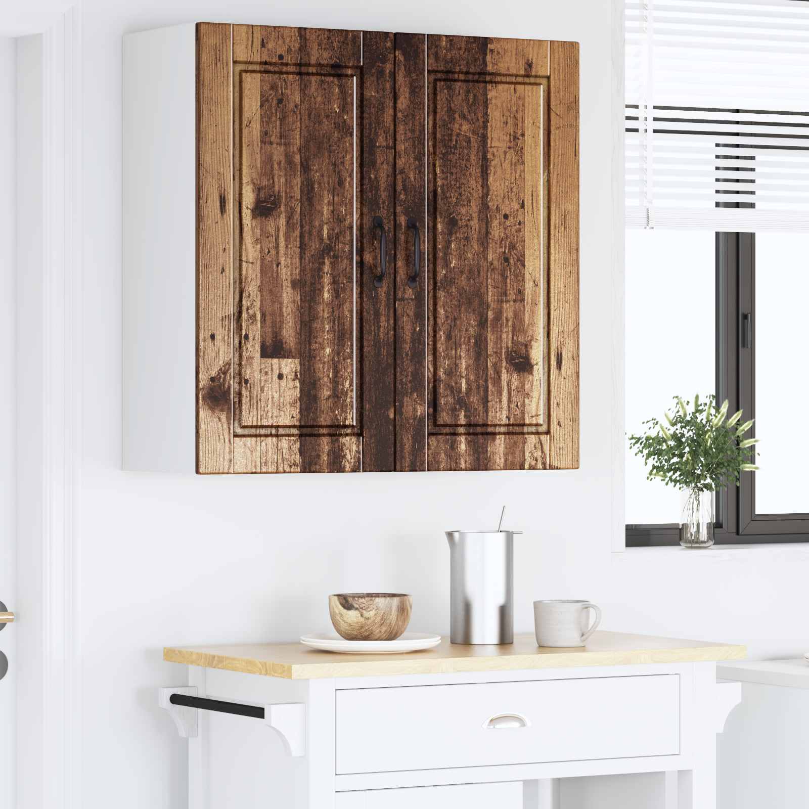 Wandschrank PORTO Altholz 80 x 31 x 80 cm Holzwerkstoff