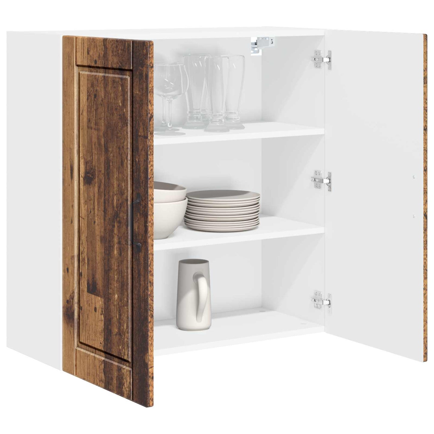 Wandschrank PORTO Altholz 80 x 31 x 80 cm Holzwerkstoff
