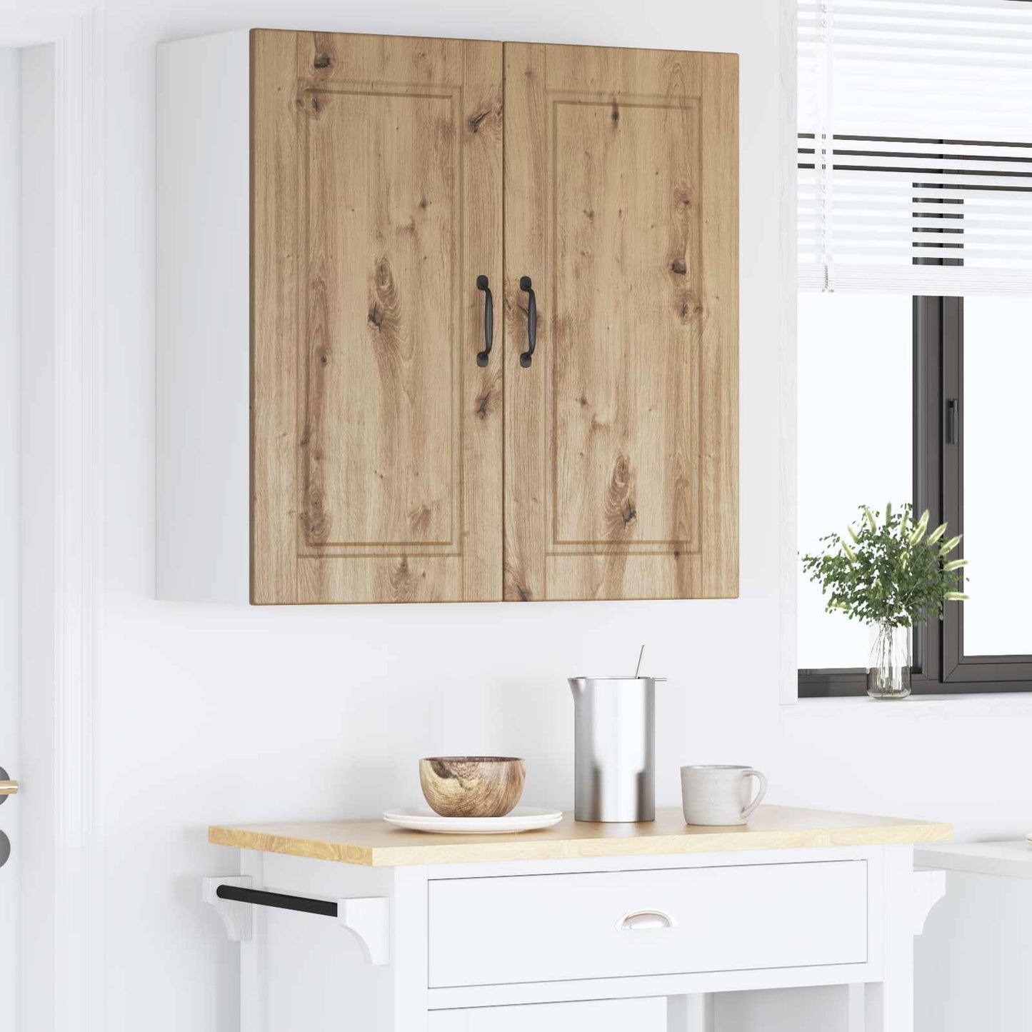 Wandschrank PORTO Artisan-Eiche 80 x 31 x 80 cm Holzwerkstoff