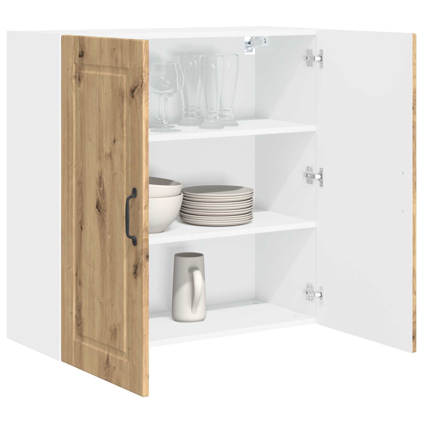Wandschrank PORTO Artisan-Eiche 80 x 31 x 80 cm Holzwerkstoff