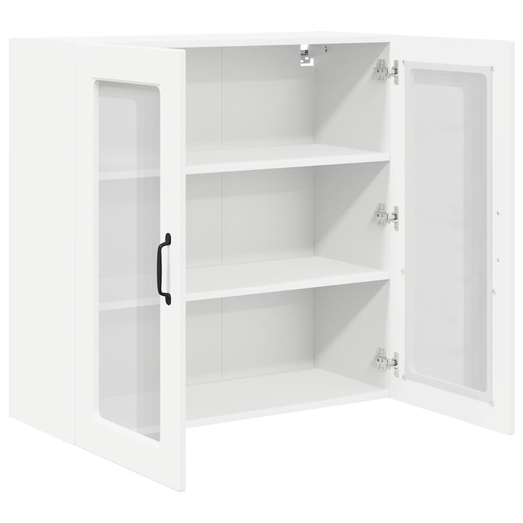 Küchenwandschrank mit Regal Weiß 80 x 31 x 80 cm Holzwerkstoff