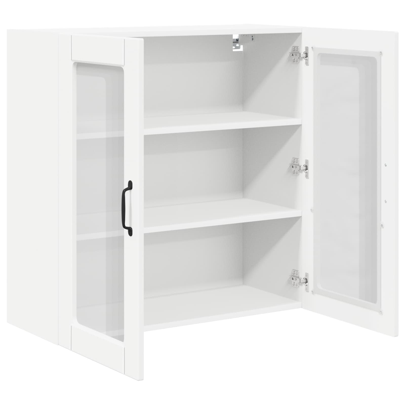 Wandglas-Schrank PORTO Weiß 80 x 31 x 80 cm Holzwerkstoff