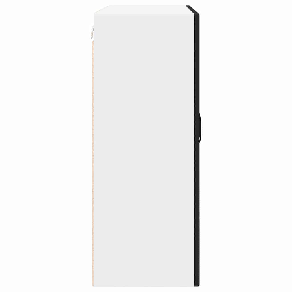 Küchenwandschrank mit Tür Schwarz 80 x 31 x 80 cm Holzwerkstoff