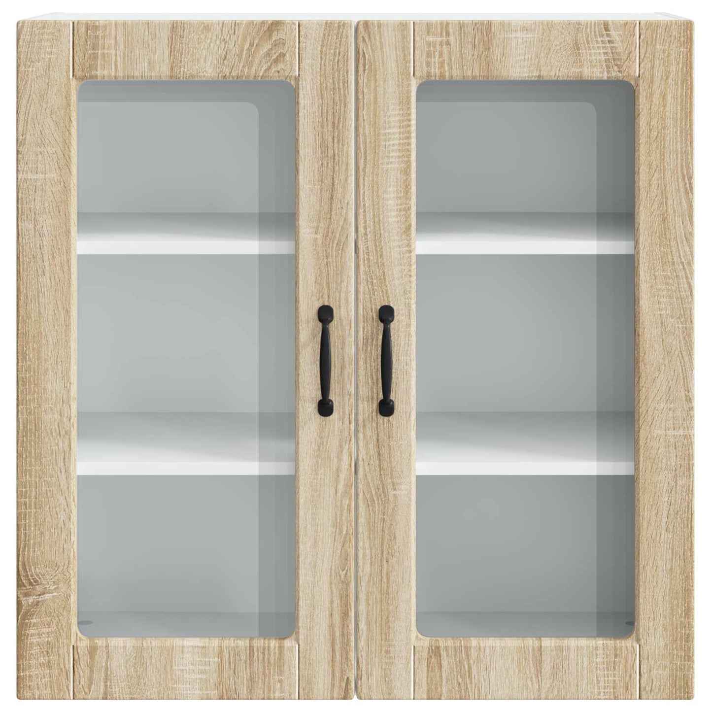 Wandglas-Schrank PORTO Sonoma-Eiche 80 x 31 x 80 cm