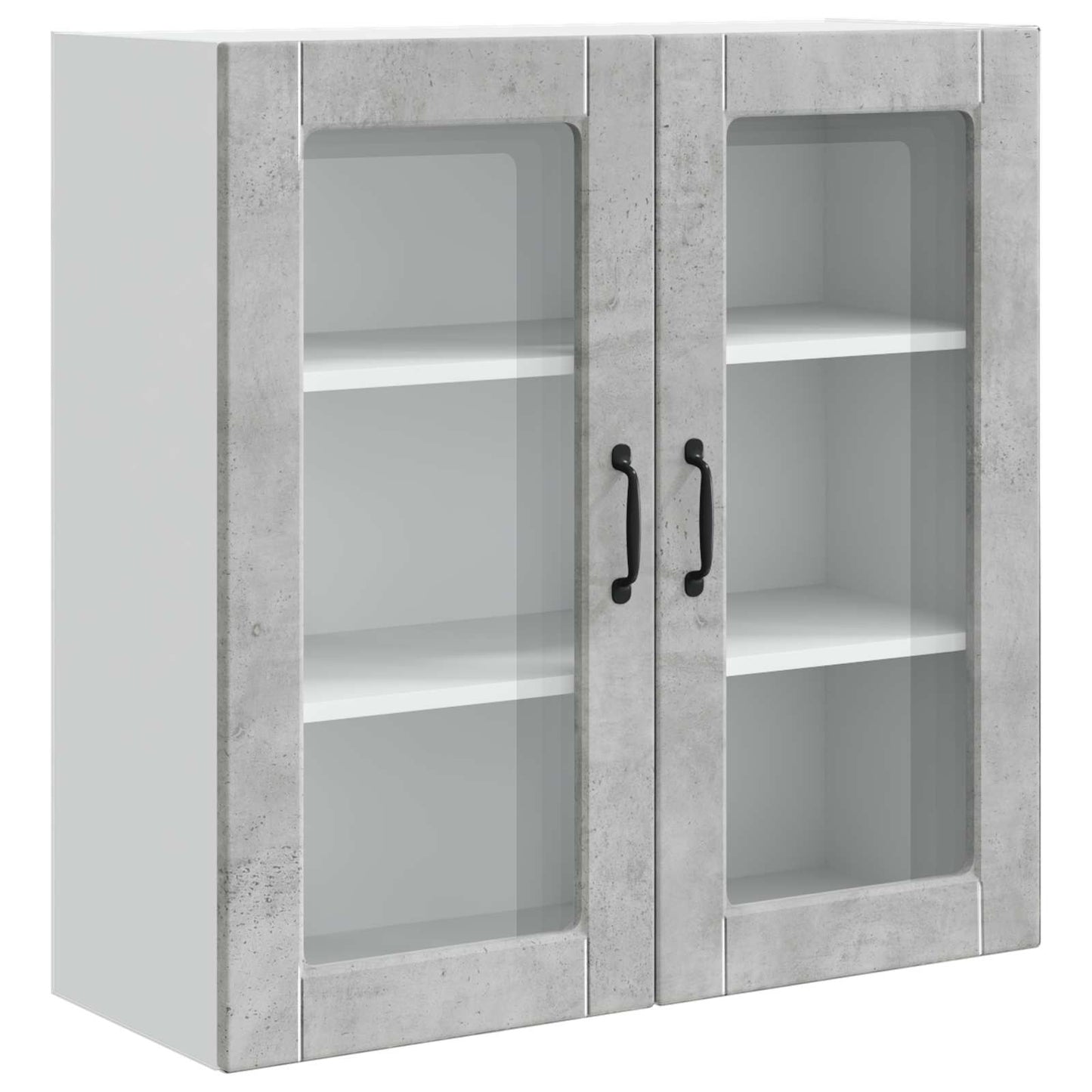 Wandglas-Schrank PORTO Beton Grau 80 x 31 x 80 cm Holzwerkstoff