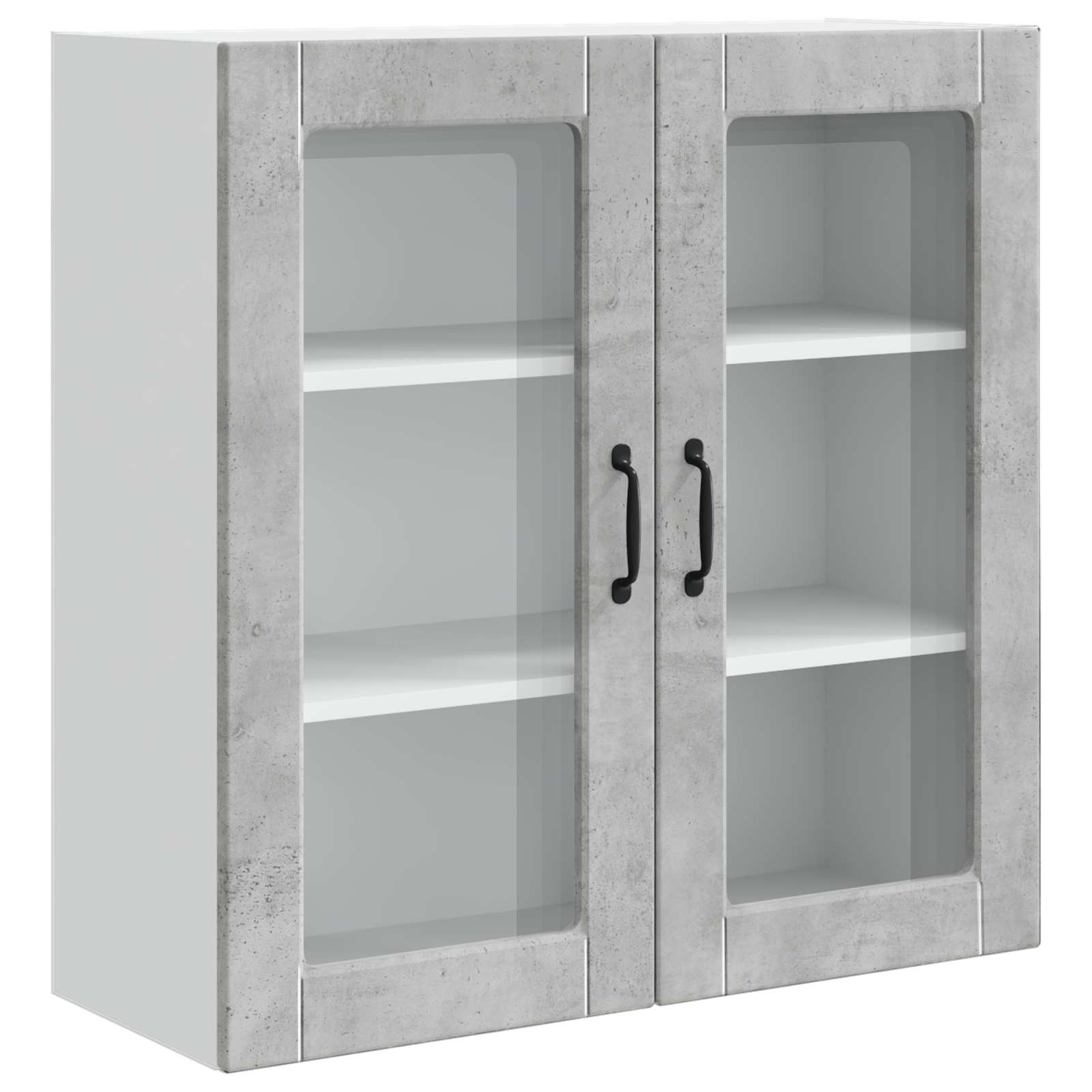 Wandglas-Schrank PORTO Beton Grau 80 x 31 x 80 cm Holzwerkstoff