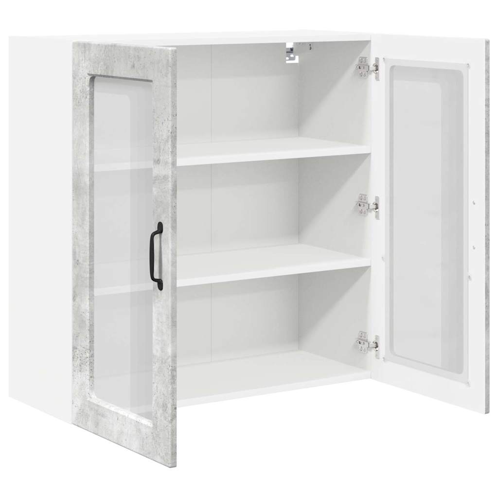 Küchenwandschrank Beton Grau 80 x 31 x 80 cm Holzwerkstoff