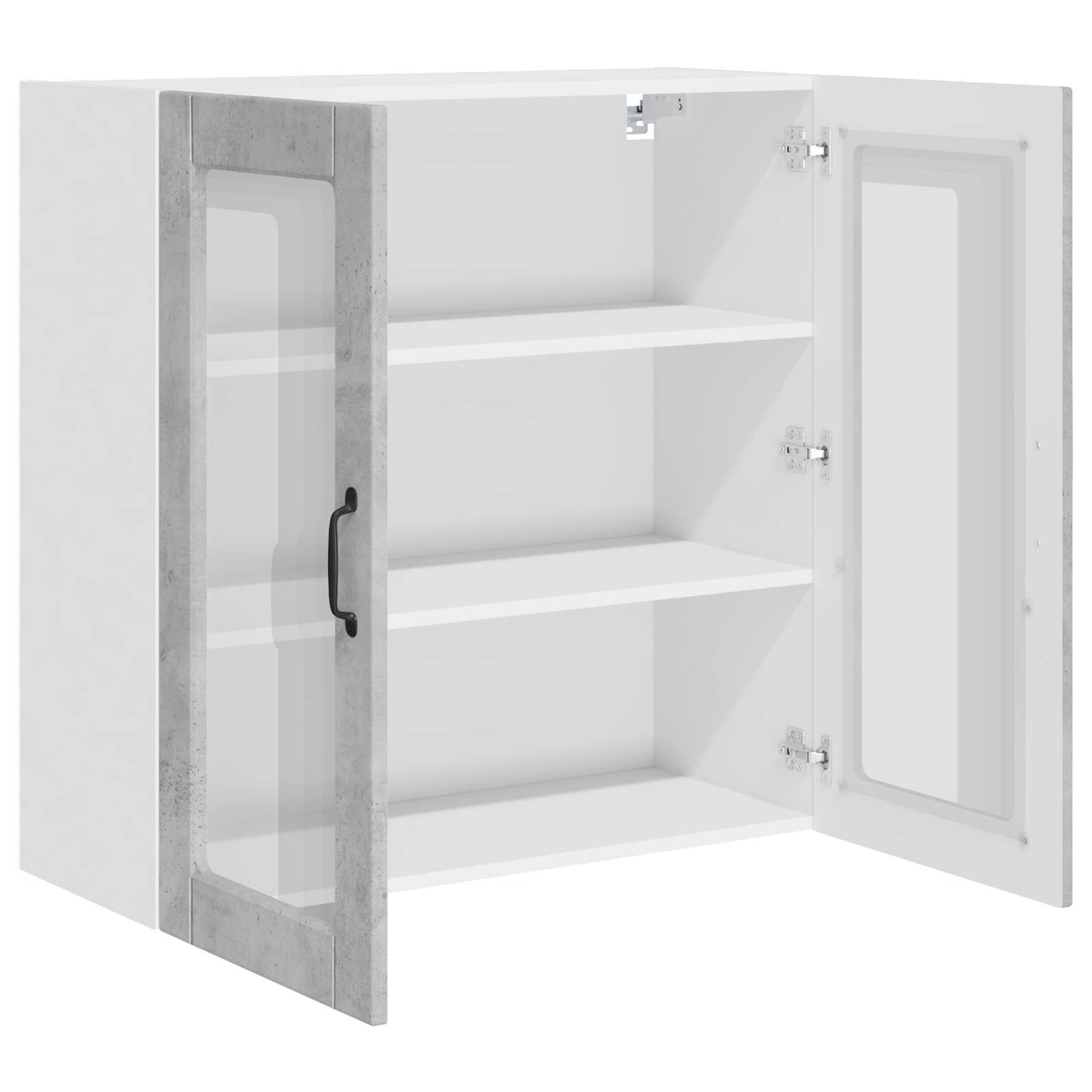 Wandglas-Schrank PORTO Beton Grau 80 x 31 x 80 cm Holzwerkstoff