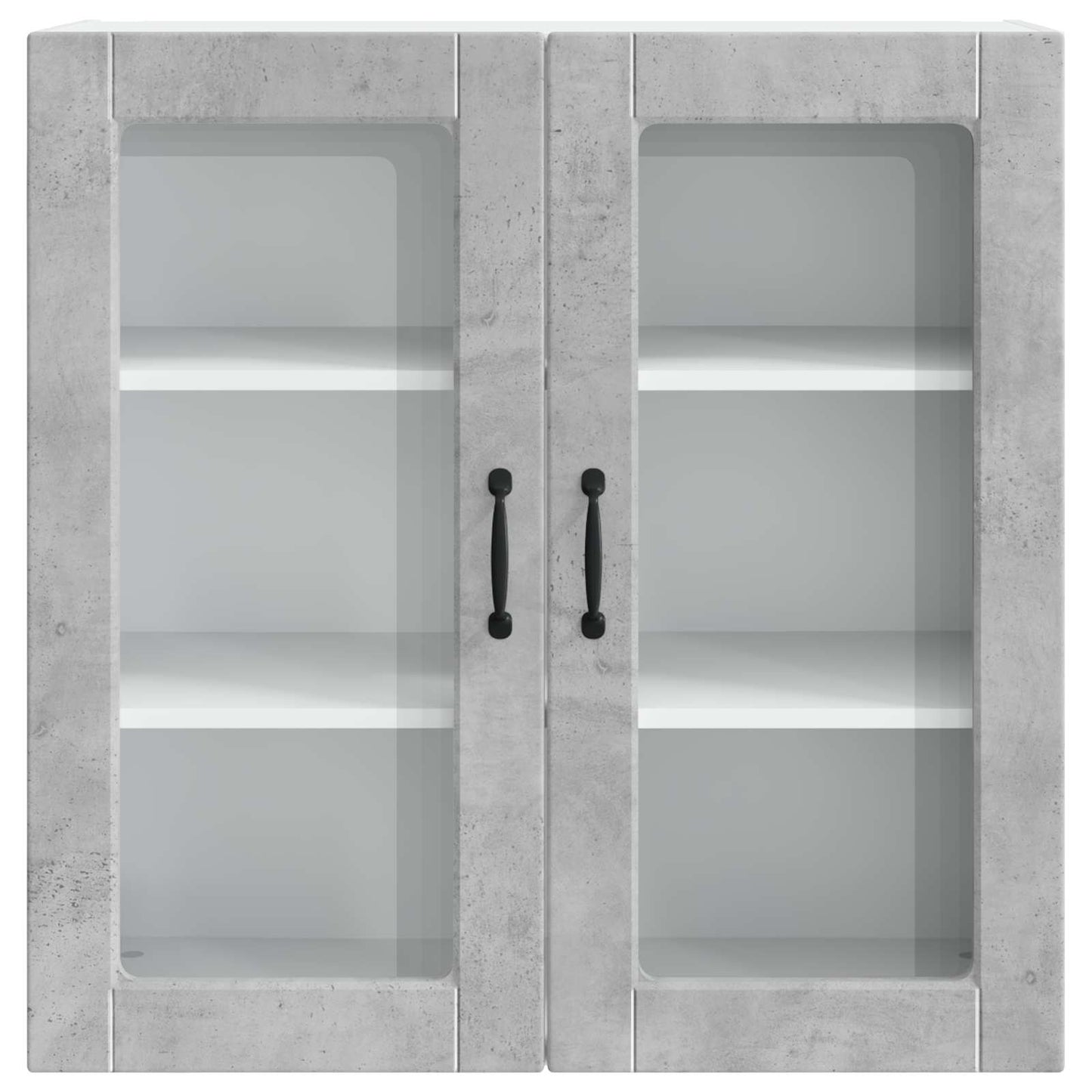 Wandglas-Schrank PORTO Beton Grau 80 x 31 x 80 cm Holzwerkstoff