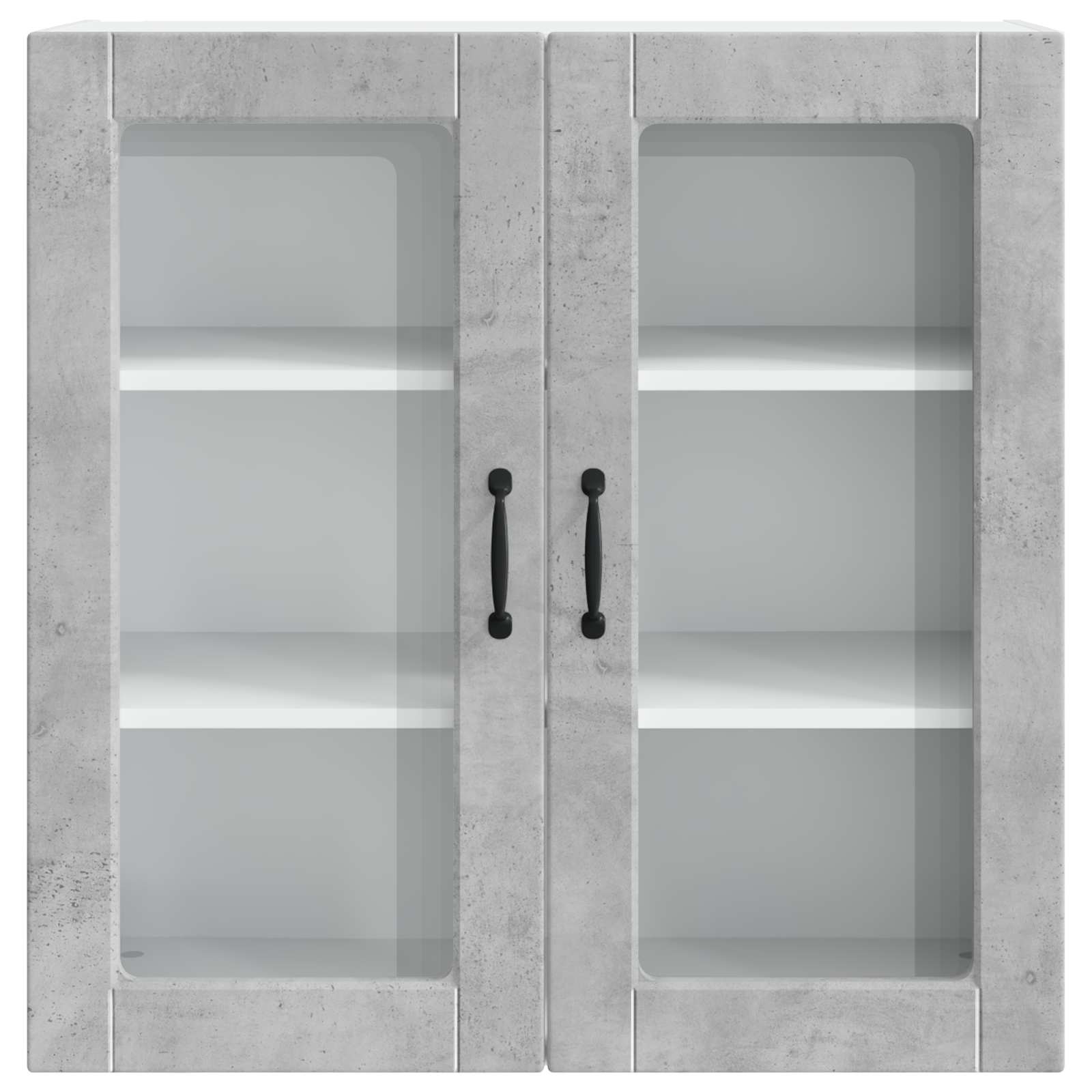 Wandglas-Schrank PORTO Beton Grau 80 x 31 x 80 cm Holzwerkstoff