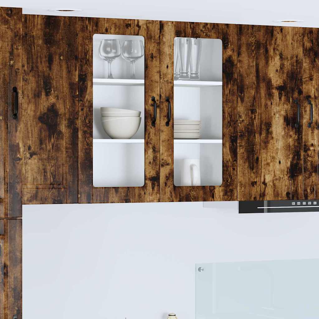 Küchenwandschrank mit Regal Geräucherte Eiche 80 x 31 x 80 cm