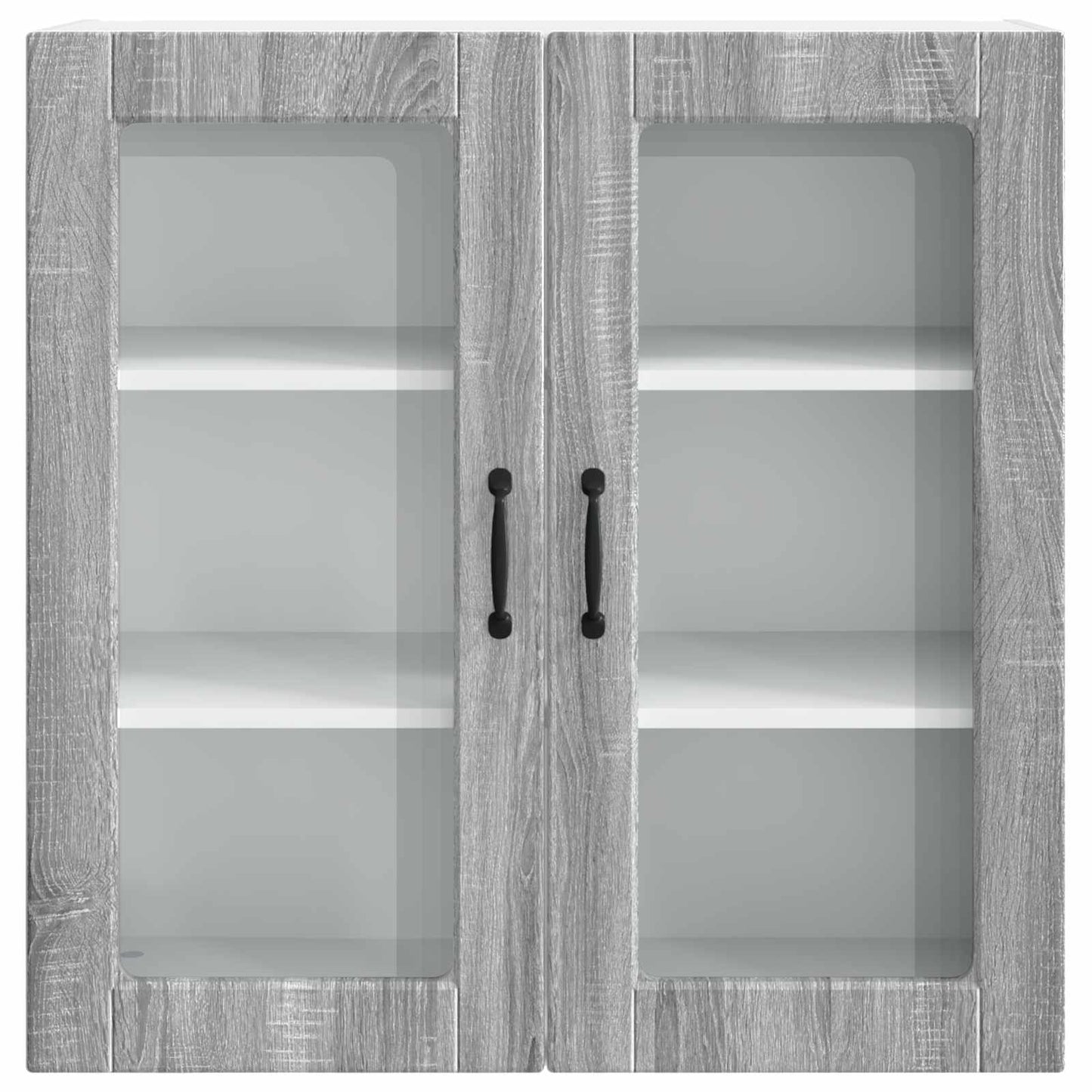 Wandglas-Schrank PORTO Graues Sonoma 80 x 31 x 80 cm
