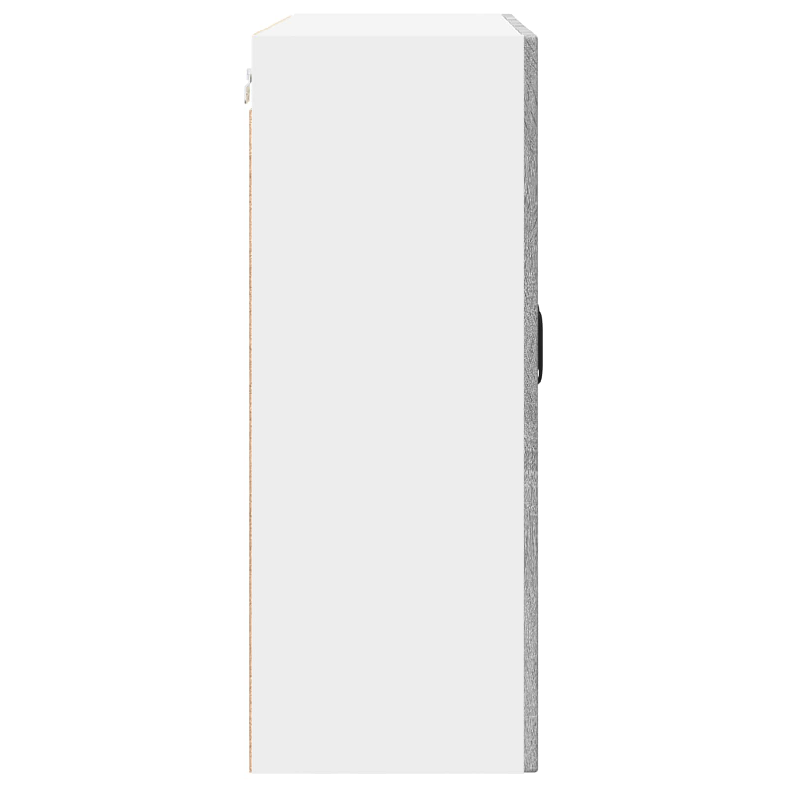 Wandglas-Schrank PORTO Graues Sonoma 80 x 31 x 80 cm