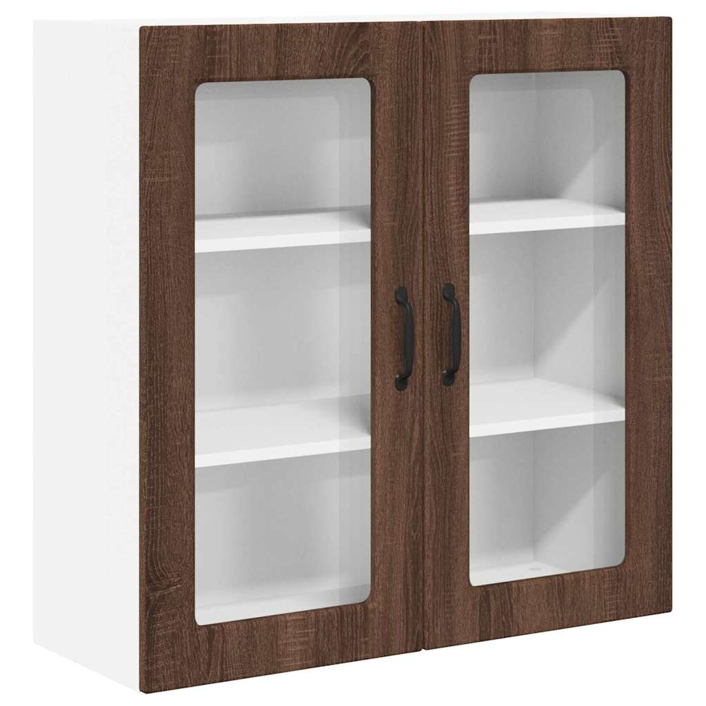 Küchenwandschrank mit Regal Braun Eichen-Optik 80 x 31 x 80 cm
