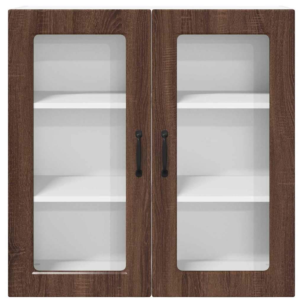 Küchenwandschrank mit Regal Braun Eichen-Optik 80 x 31 x 80 cm