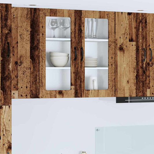 Küchenwandschrank mit Tür Altholz 80 x 31 x 80 cm Holzwerkstoff
