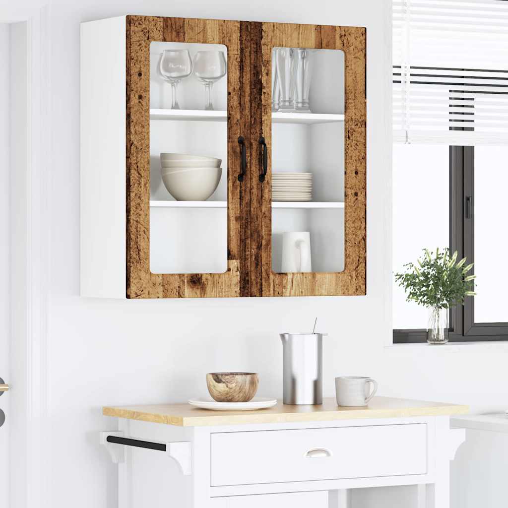 Küchenwandschrank mit Tür Altholz 80 x 31 x 80 cm Holzwerkstoff