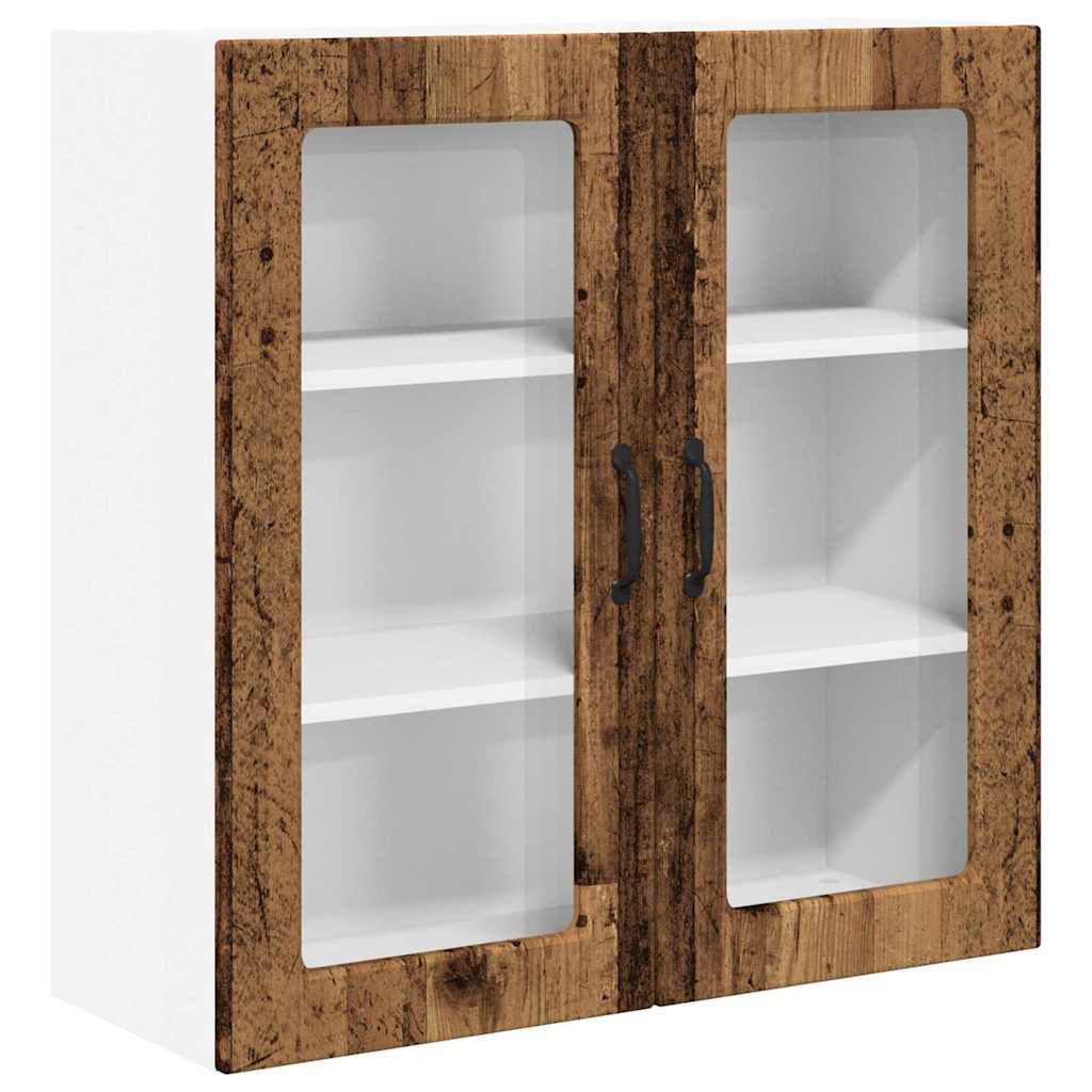 Küchenwandschrank mit Tür Altholz 80 x 31 x 80 cm Holzwerkstoff