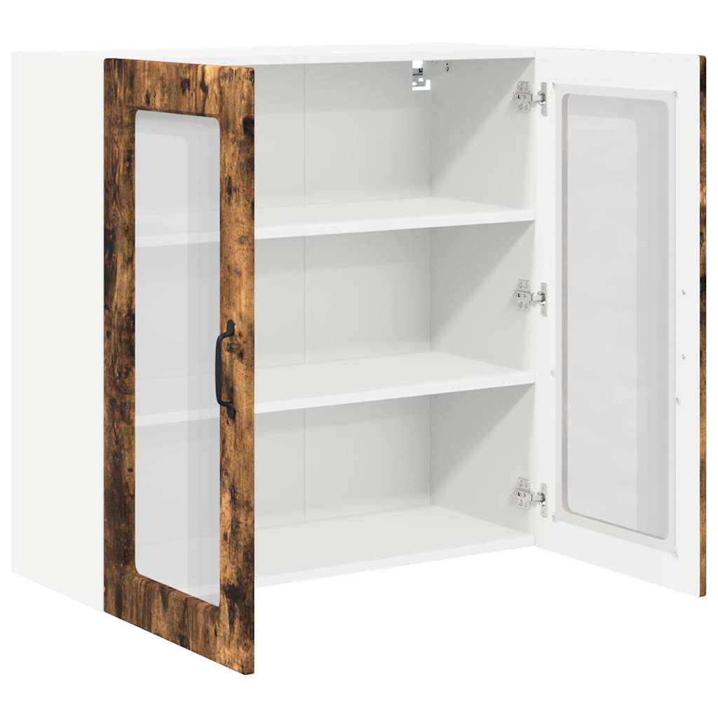 Küchenwandschrank mit Tür Altholz 80 x 31 x 80 cm Holzwerkstoff
