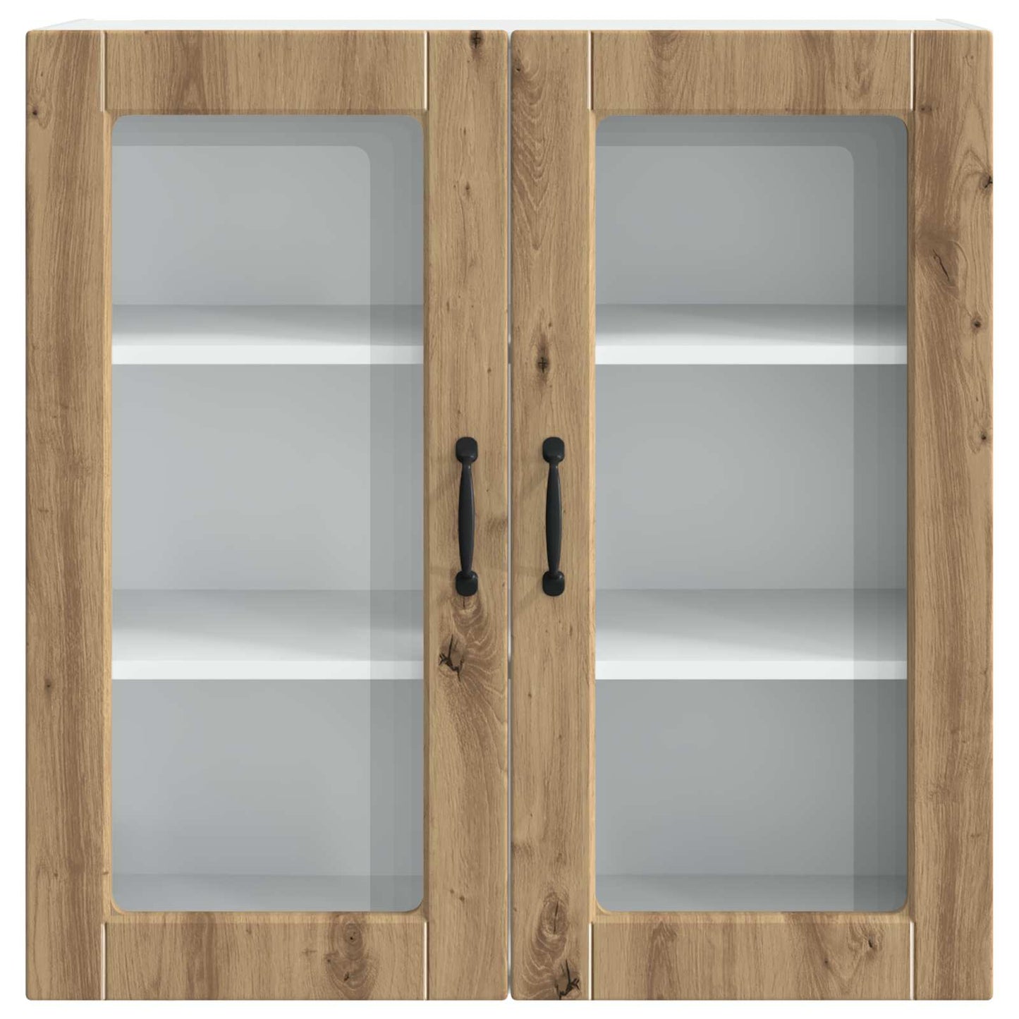 Wandglas-Schrank PORTO Artisan-Eiche 80 x 31 x 80 cm