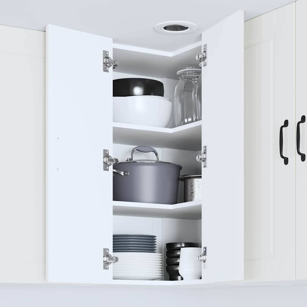 Küchenwandschrank mit Regal Weiß 57 x 57 x 80 cm Holzwerkstoff