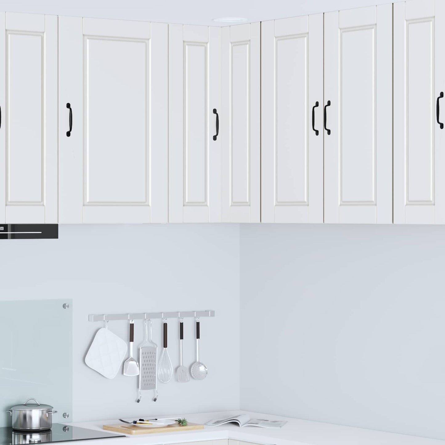 Wand-Eckschrank PORTO Weiß 57 x 57 x 80 cm Holzwerkstoff